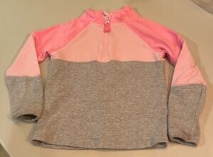 Carter's Pink and Gray 1/4 zip girls pullover 2T